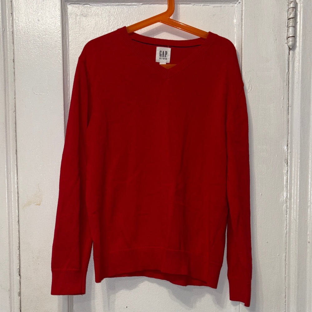 GAP Men's V-Neck Red Sweater